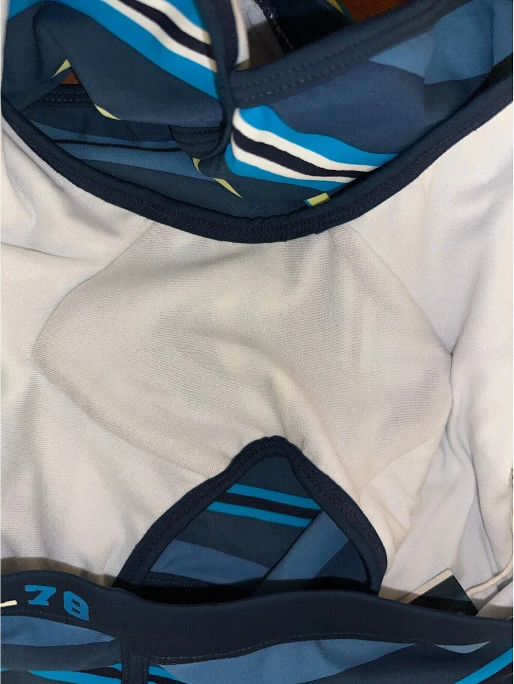Diesel 78 Men's Striped Blue Swim Shorts Set Medium NWT